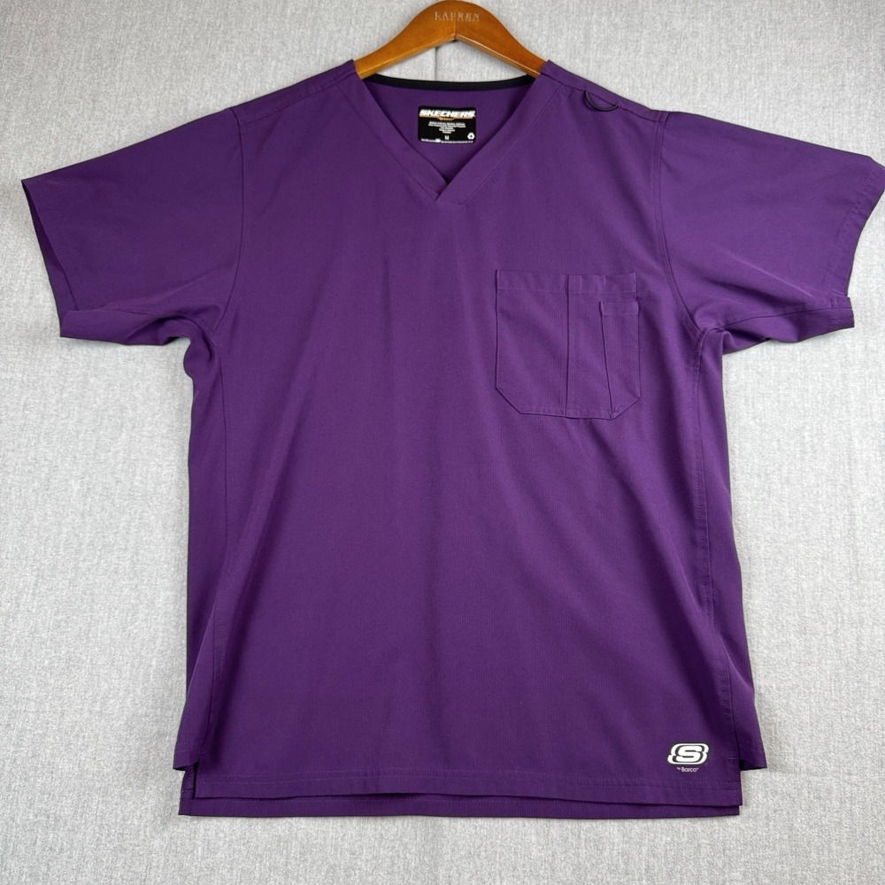 Barco Uniforms by Skechers Medium Purple Short Sleeve V‎ Neck Scrub Top